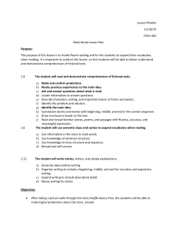 Read Aloud Lesson Plan