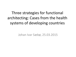 Three strategies for functional architecting: Cases from the health