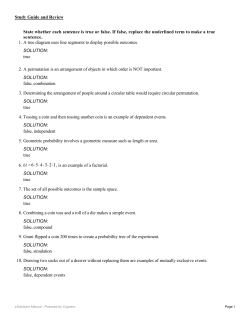 State whether each sentence is true or false. If false, replace the