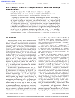 Calorimeter for adsorption energies of larger molecules on single