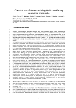 CMB applied on odours