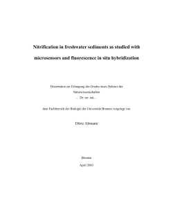 Nitrification in freshwater sediments as studied with - E