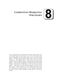 competitive marketing strategies