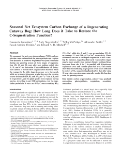 Seasonal Net Ecosystem Carbon Exchange of a