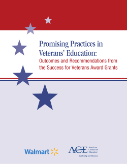Promising Practices in Veterans` Education