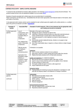 Confined Space Entry - The University of Adelaide