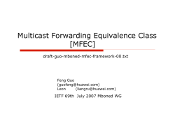 Multicast Forwarding Equivalence Class [MFEC]