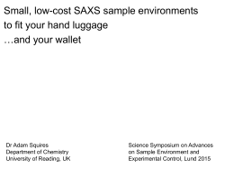 Small, low-cost SAXS sample environments to fit your hand