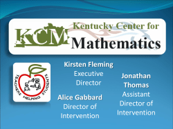 ppt - Kentucky Center for Mathematics