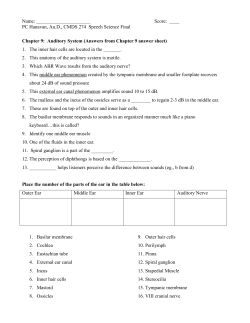 PC Hanavan, Au.D., CMDS 274 Speech Science Final