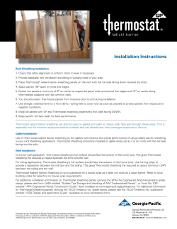 Thermostat&reg; Radiant Barrier Installation Instructions