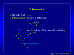 Physics 106P: Lecture 1 Notes