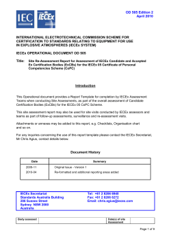 INTERNATIONAL ELECTROTECHNICAL COMMISSION