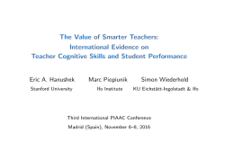 The Value of Smarter Teachers: International Evidence on Teacher