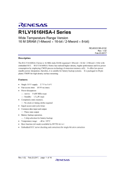 R1LV1616HSA-I Series Datasheet