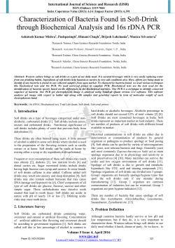 Characterization of Bacteria Found in Soft