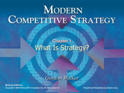 Modern Competitive Strategy 1e - Gordon Walker - McGraw