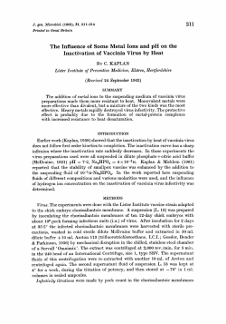 The Influence of Some Metal Ions and pH on the