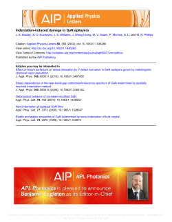 Indentation-induced damage in GaN epilayers