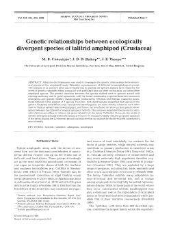 Genetic relationships between ecologically