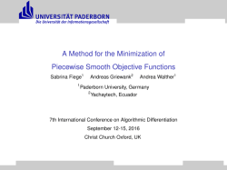 A Method for the Minimization of [0.5ex] Piecewise Smooth Objective