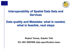1 Interoperability of Spatial Data Sets and