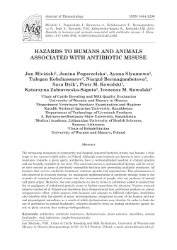 hazards to humans and animals associated with antibiotic misuse