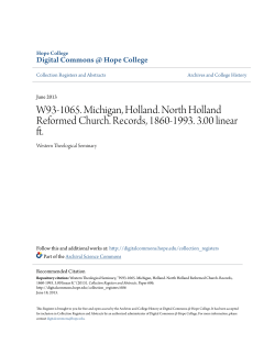 W93-1065. Michigan, Holland. North Holland Reformed Church