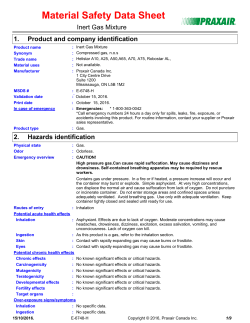 Inert Gas Mixture MSDS (E6748)