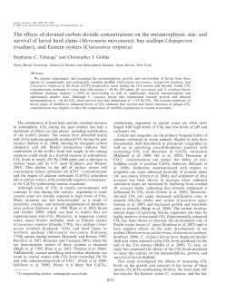 The effects of elevated carbon dioxide concentrations on the