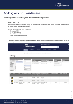 General process for working with Bihl+Wiedemann products