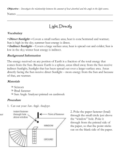 Sun Angle Analyzer