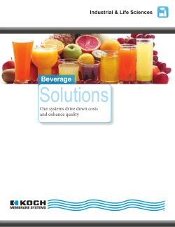 Beverage - Koch Membrane Systems