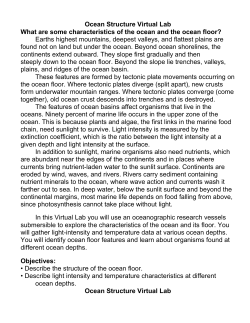 Ocean Structure Virtual Lab What are some