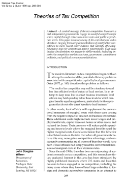 Theories of Tax Competition