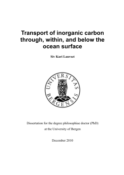 Transport of inorganic carbon through, within, and - BORA