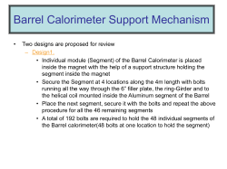 Barrel Calorimeter Support Mechanism