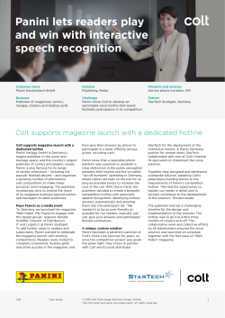 Panini lets readers play and win with interactive speech recognition