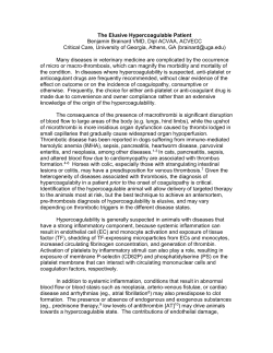 The Elusive Hypercoagulable Patient