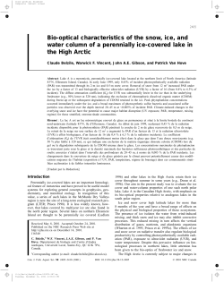 Bio-optical characteristics of the snow, ice, and water column of a