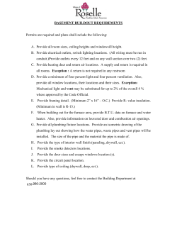 BASEMENT BUILDOUT REQUIREMENTS