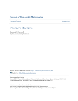 Prisoner`s Dilemma - Scholarship @ Claremont