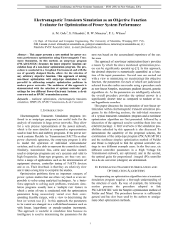 Electromagnetic Transients Simulation as an Objective Function