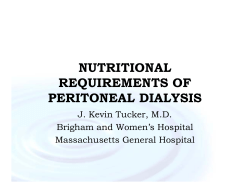nutritional requirements of peritoneal dialysis