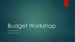 Budget workshop