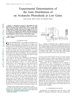 Experimental Determination of the Gain Distribution of an
