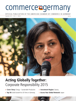 Acting Globally Together: Corporate Responsibility 2015
