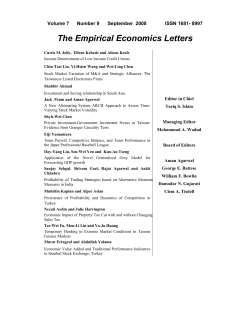 The Empirical Economics Letters