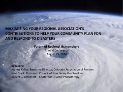 Presentation- Maximizing RAs Contributions Disaster Philanthropy 7