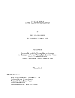 The Structure of Secure Multi-Party Computation